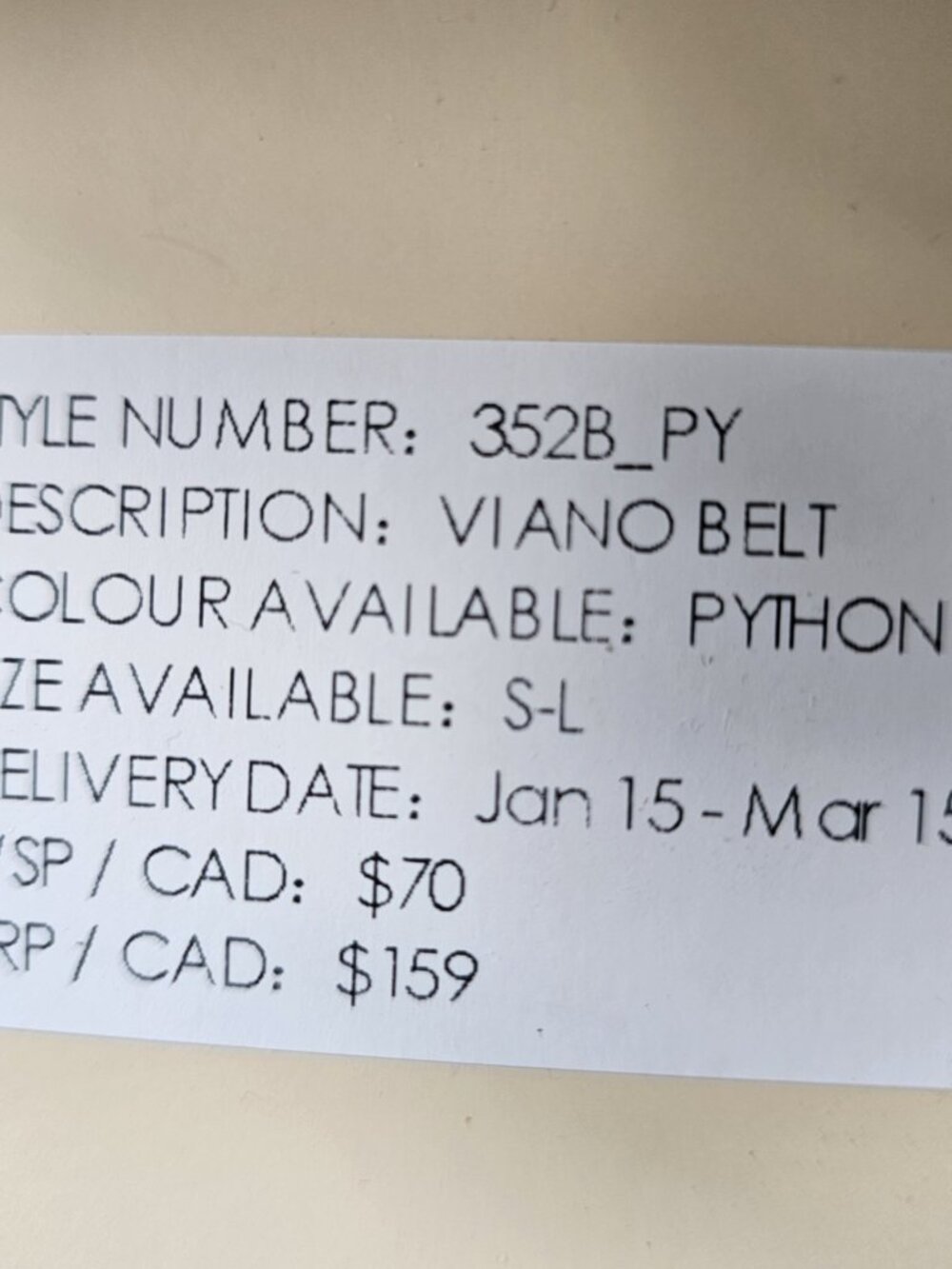 New SANCIA Viano Python Belt - Genuine Python - Made in Australia - Picture 5 of 14